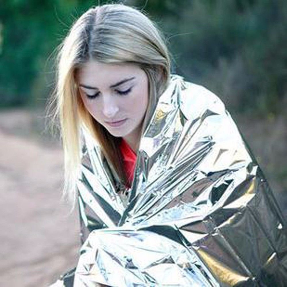 Emergency Thermal Blankets 50 Pack - Mylar Survival Foil Space Blankets 51x83 - 2