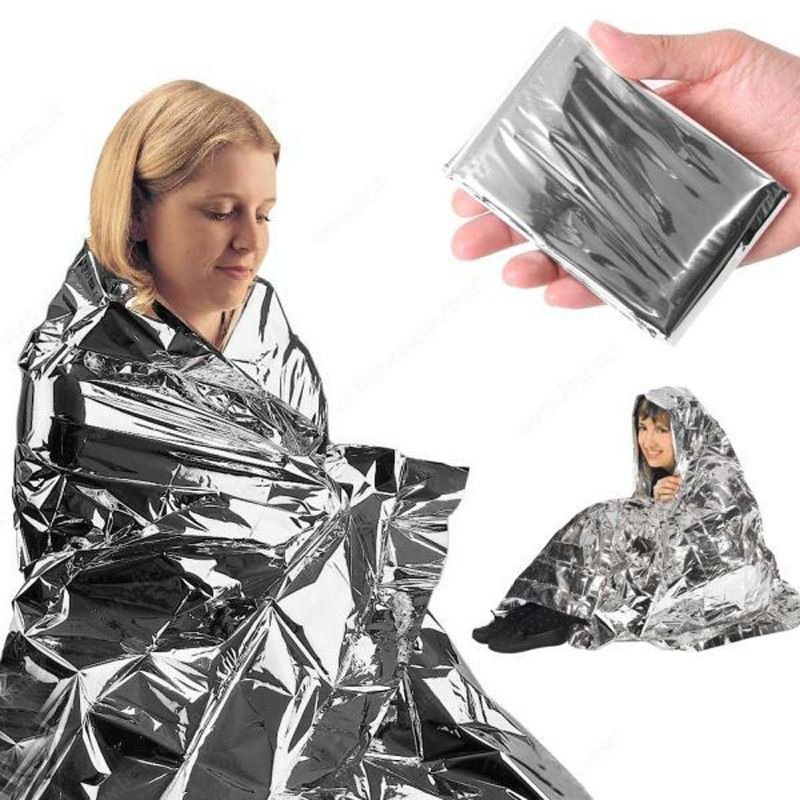 Emergency Thermal Blankets 50 Pack - Mylar Survival Foil Space Blankets 51x83 - 3