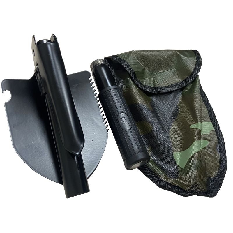 Folding Survival Shovel with Compass - Military Shovel for Camping & Hiking - 3