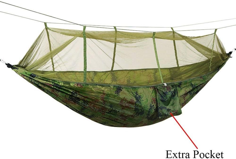 Double Camping Hammock with Mosquito Net & Tarp - Heavy Duty Parachute Nylon - 3