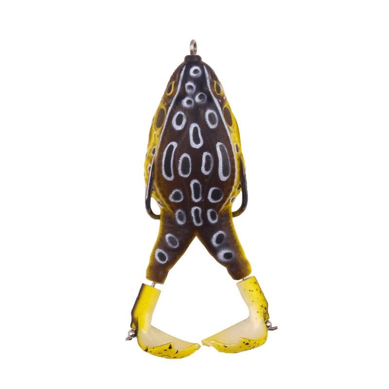 Lifelike Frog Soft Fish Lure 8cm-10cm 8.4-16.6g - Weedless Double Hook Topwater Bait for Bass & Blackfish - 7