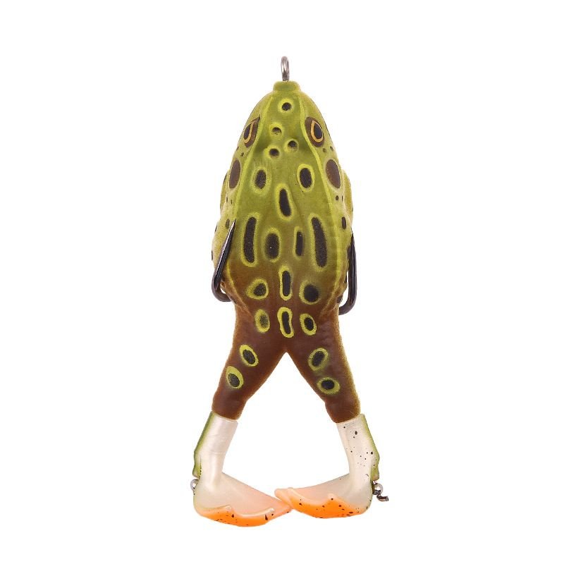 Lifelike Frog Soft Fish Lure 8cm-10cm 8.4-16.6g - Weedless Double Hook Topwater Bait for Bass & Blackfish - 8