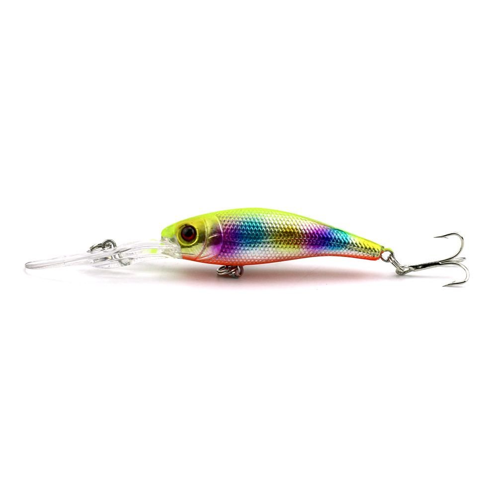 Deep Diving Minnow Hard Fish Lure 10.5cm 7.8g - 8 Colors Bionic Long Lip Bait for Bass & Trout with 6# Reinforced Hooks - 6