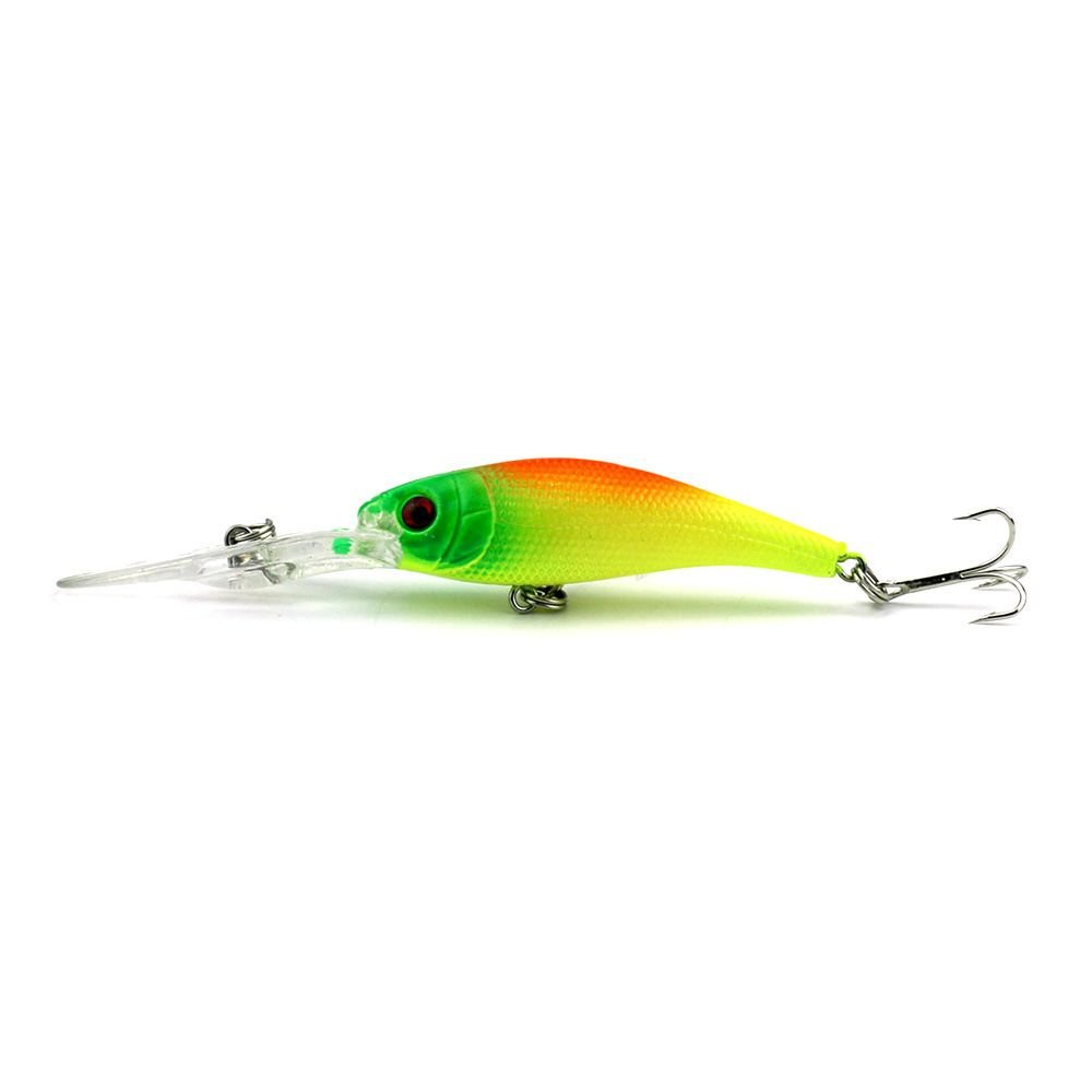 Deep Diving Minnow Hard Fish Lure 10.5cm 7.8g - 8 Colors Bionic Long Lip Bait for Bass & Trout with 6# Reinforced Hooks - 8