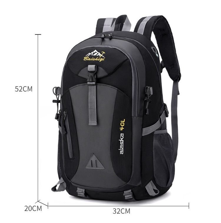 40L Outdoor Backpack Water-Repellent Hiking Daypack for Men & Women - USB Port Travel Camping Rucksack - 3