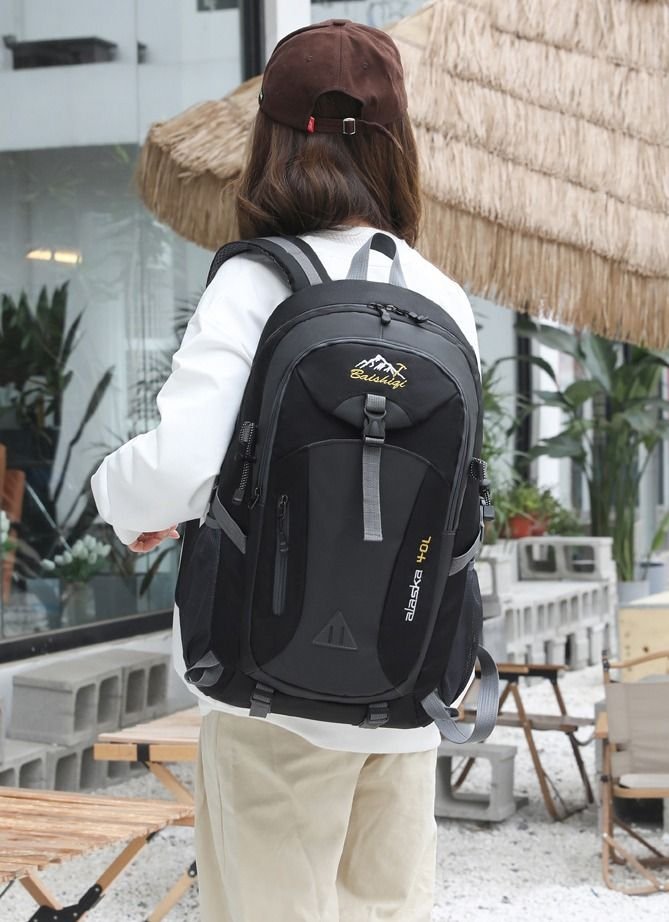 40L Outdoor Backpack Water-Repellent Hiking Daypack for Men & Women - USB Port Travel Camping Rucksack - 6