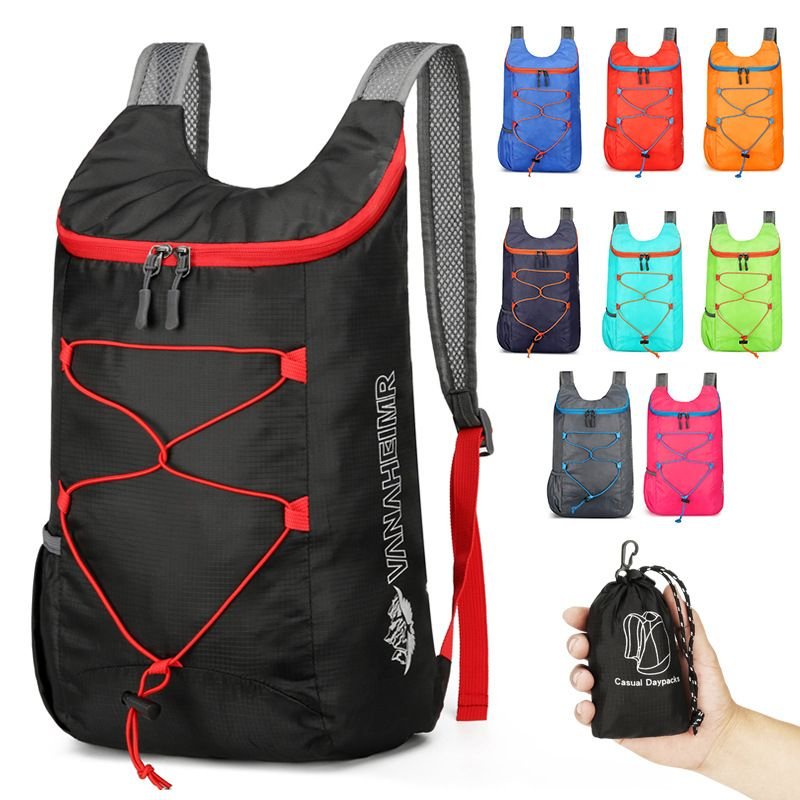 Foldable Waterproof Backpack Ultra-Lightweight 27x14x39cm - Compact Packable Daypack for Cycling Hiking & Travel