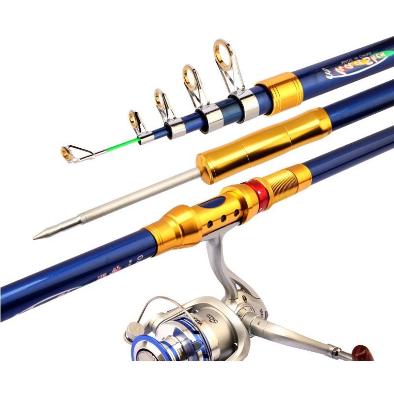 Spinning Fishing Rod 2.1-3.6m Fiberglass Sea & Lure Casting Rod - 2