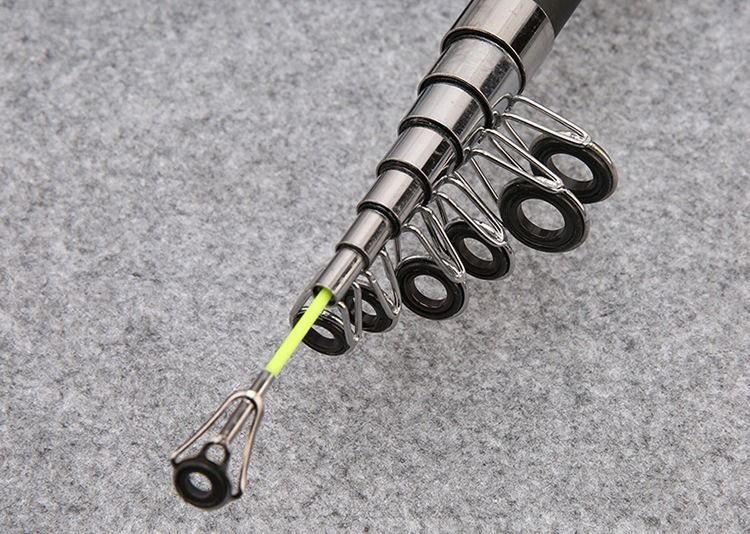 Spincast Fishing Rod Telescopic 1.6-2.4m Carbon Fiber Lure Rod - 4