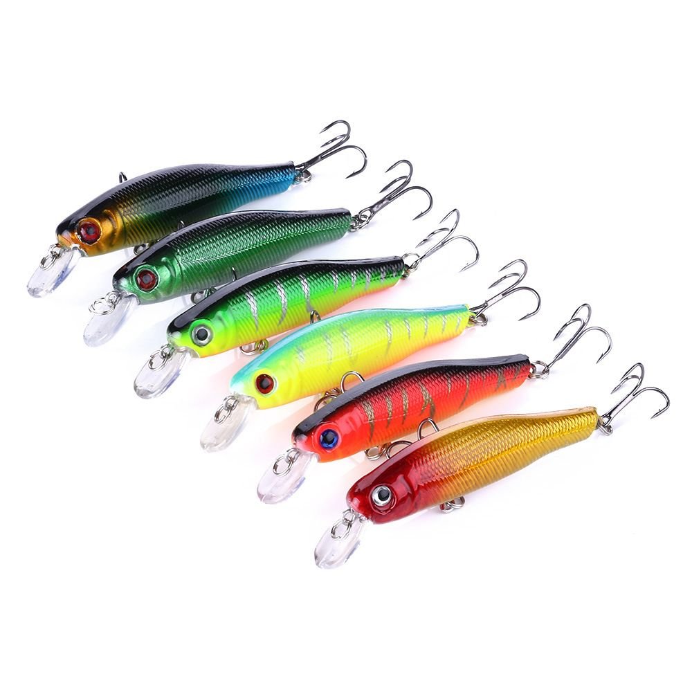 Minnow Crankbait Hard Lure 8.5cm - Fishing Bait for Bass Trout Carp Catfish
