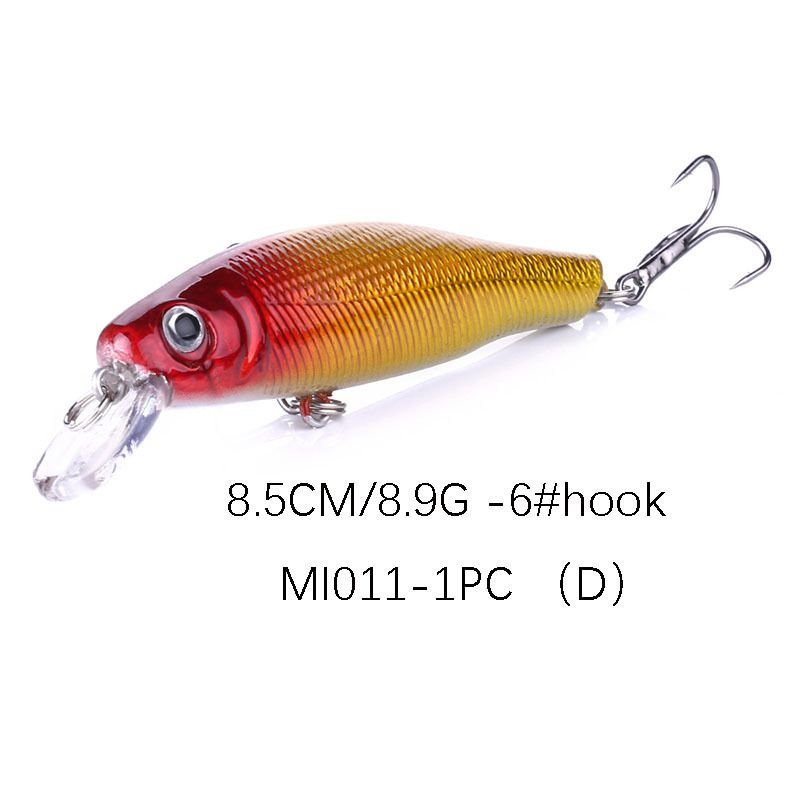 Minnow Crankbait Hard Lure 8.5cm - Fishing Bait for Bass Trout Carp Catfish - 3