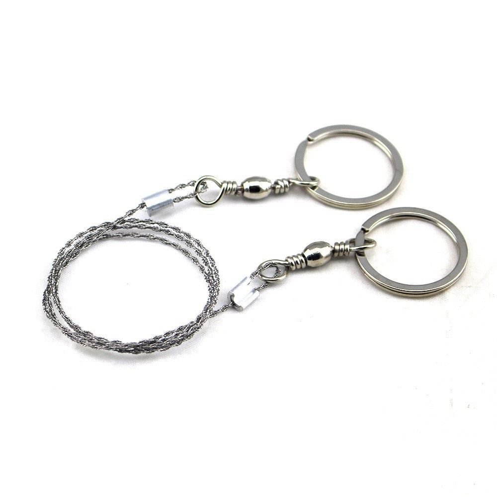 Stainless Steel Pocket Wire Saw 75cm - Compact Survival Hand Saw for Camping Hiking