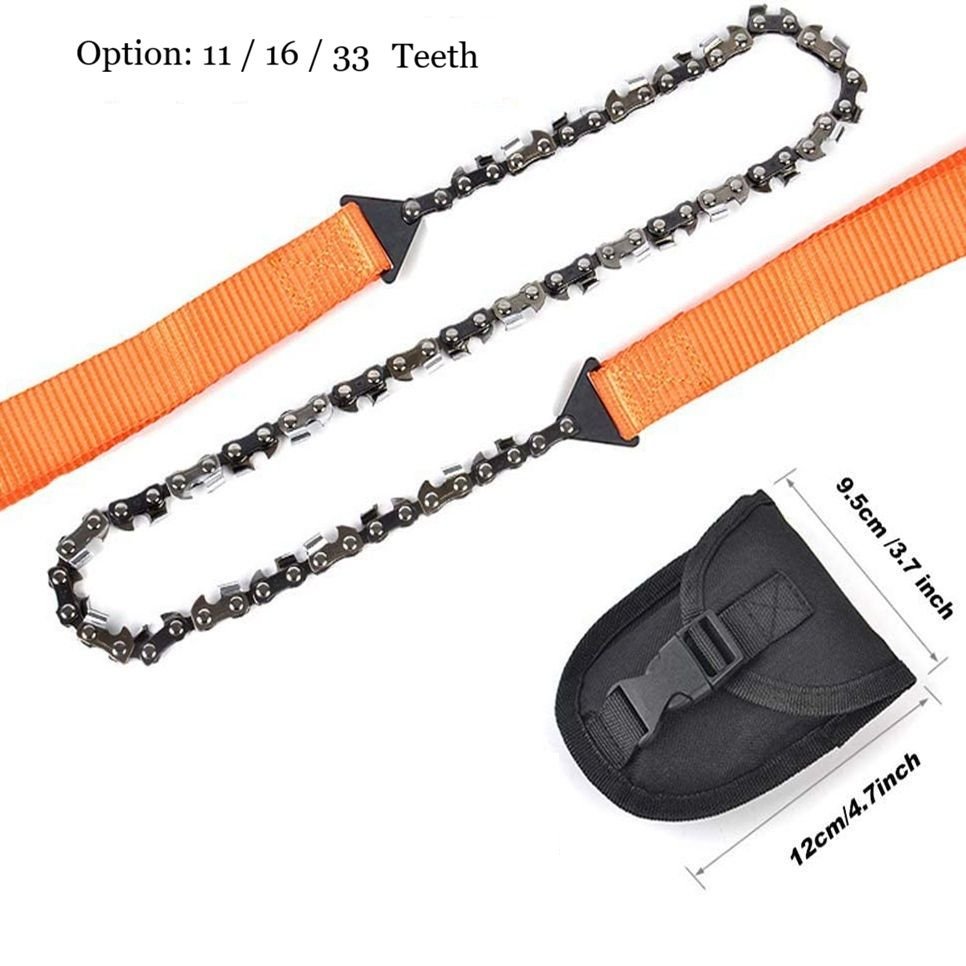 Pocket Chain Saw 24-31in - Portable Folding Survival Chainsaw with Pouch - 3
