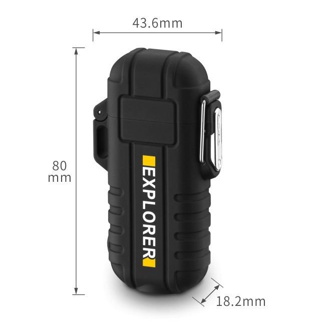 Waterproof Arc Lighter USB Rechargeable - Windproof Plasma Lighter with Flashlight - 5