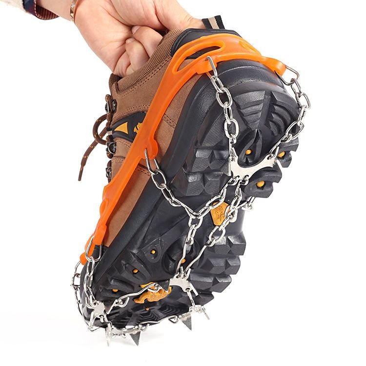 Ice Snow Crampons with 10 Spikes - Traction Cleats for Hiking Boots & Shoes - 5
