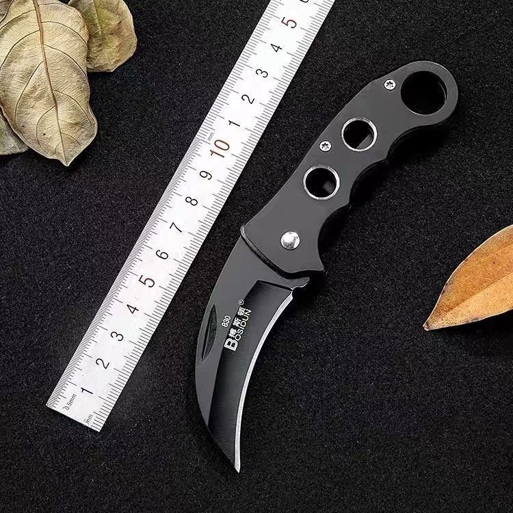 Folding Pocket Knife 15cm - Curved Hawkbill Blade with Finger Ring - 4