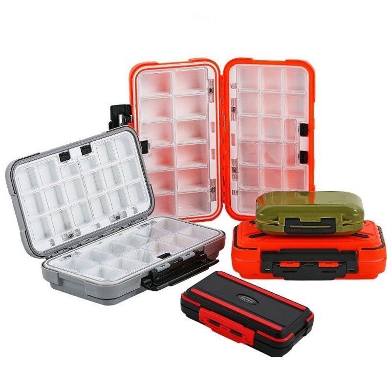 Fishing Tackle Box 3 Sizes - Waterproof Lure Storage with Adjustable Dividers