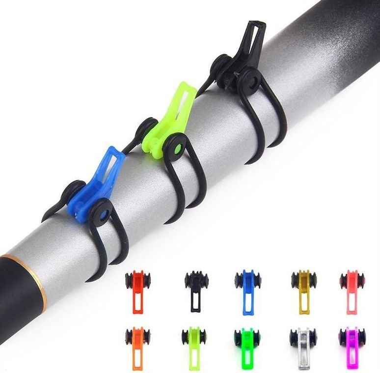 Fishing Hook Keeper 10PCS - Rod Mount Lure Bait Holder with Rubber O-Rings