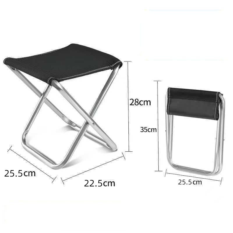 Folding Camping Stool Portable - Half-Fold Outdoor Chair for Fishing & Hiking - 4