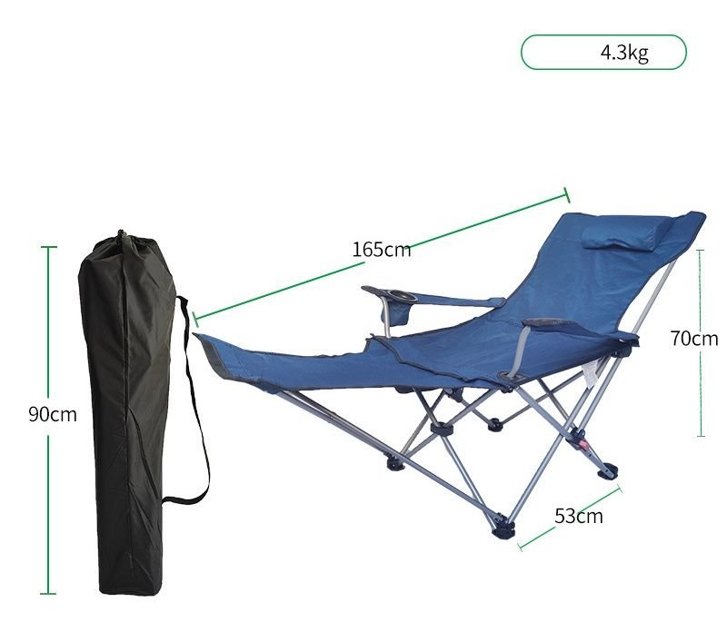 Reclining Camping Chair with Footrest - Zero Gravity Folding Lounge Chair 130kg - 7